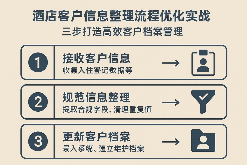 酒店客户信息整理流程优化实战，三步打造高效客户档案管理