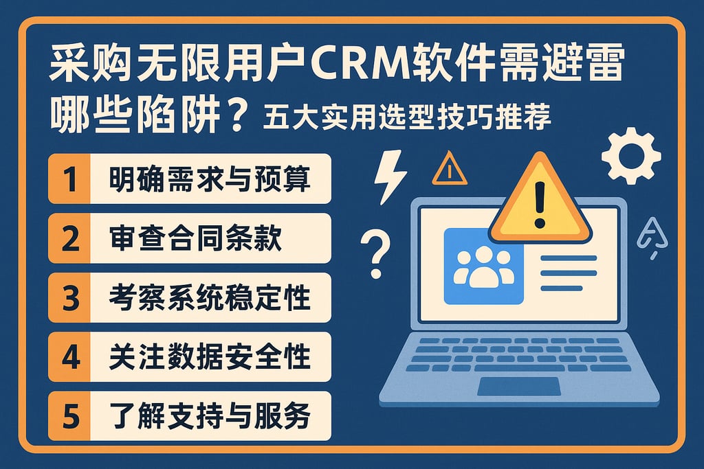 采购无限用户CRM软件需避雷哪些陷阱？五大实用选型技巧推荐