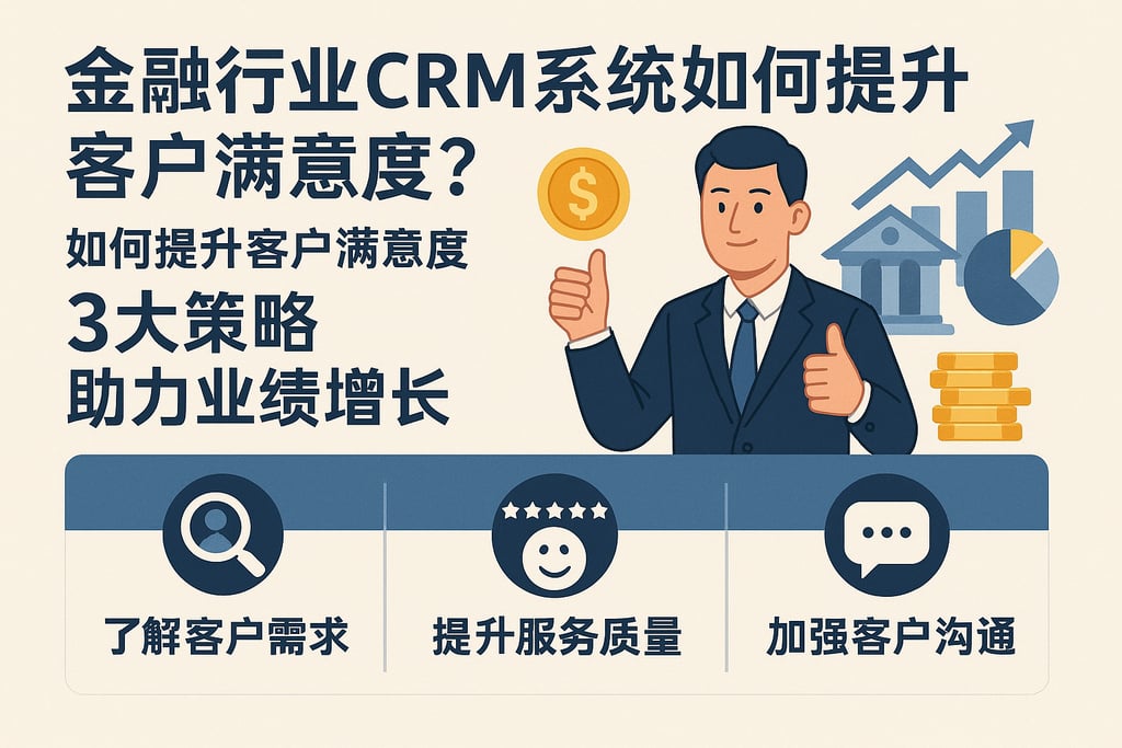 金融行业CRM系统如何提升客户满意度？3大策略助力业绩增长