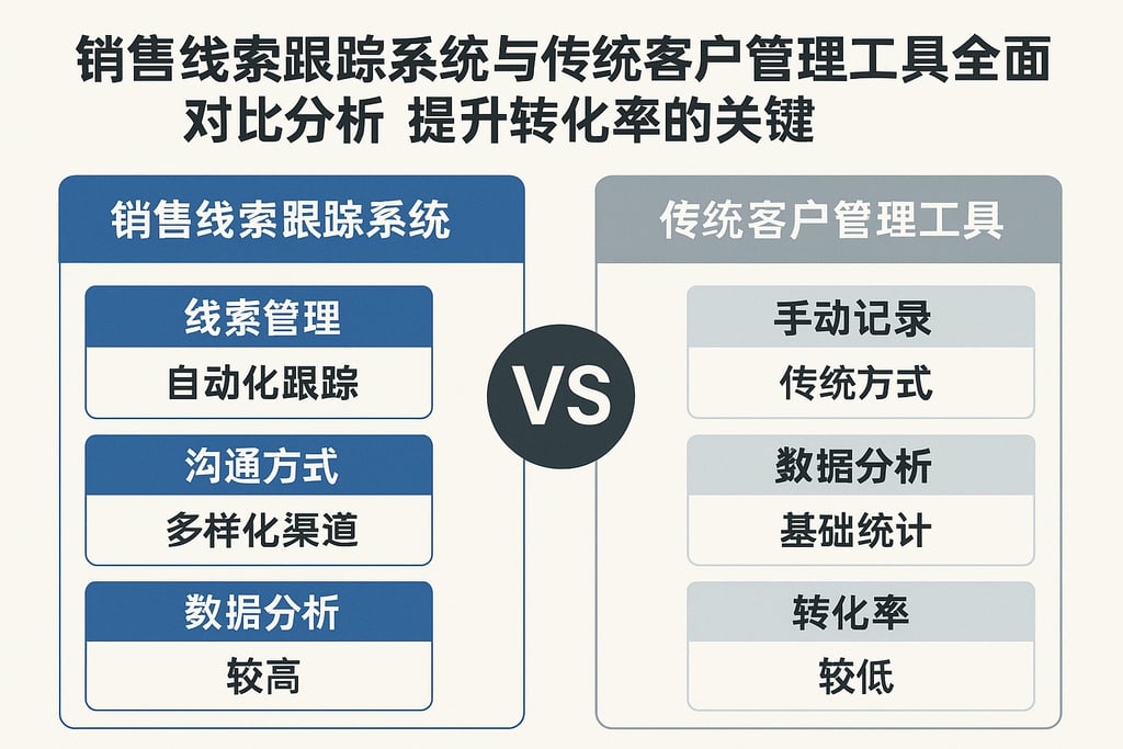 销售线索跟踪系统与传统客户管理工具全面对比分析，提升转化率的关键