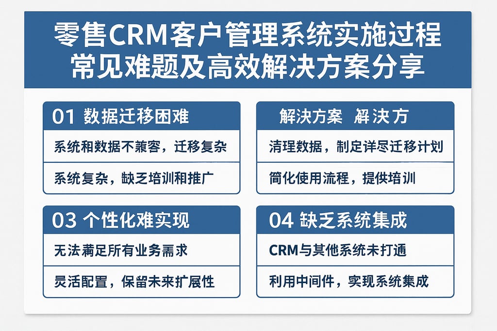 零售CRM客户管理系统实施过程中常见难题及高效解决方案分享