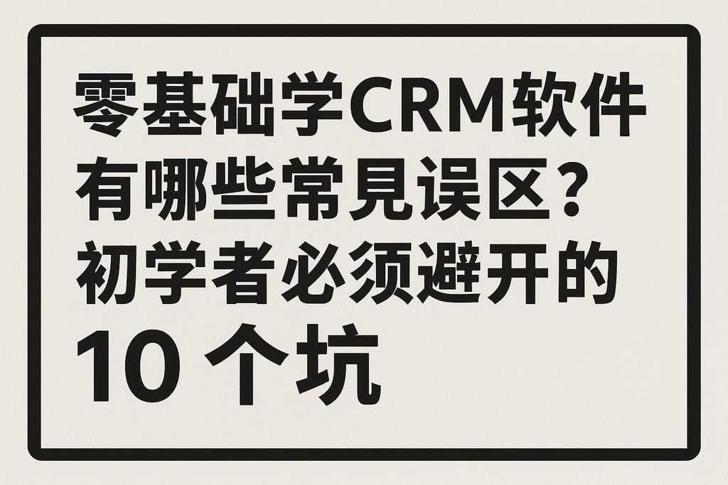 零基础学CRM软件有哪些常见误区？初学者必须避开的10个坑