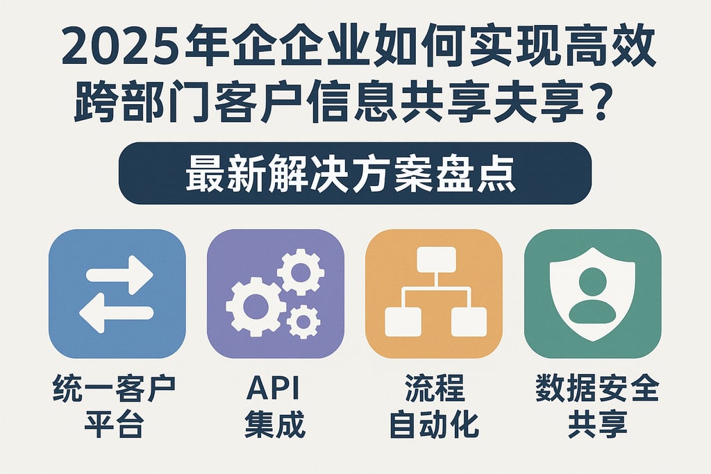2025年企业如何实现高效跨部门客户信息共享？最新解决方案盘点