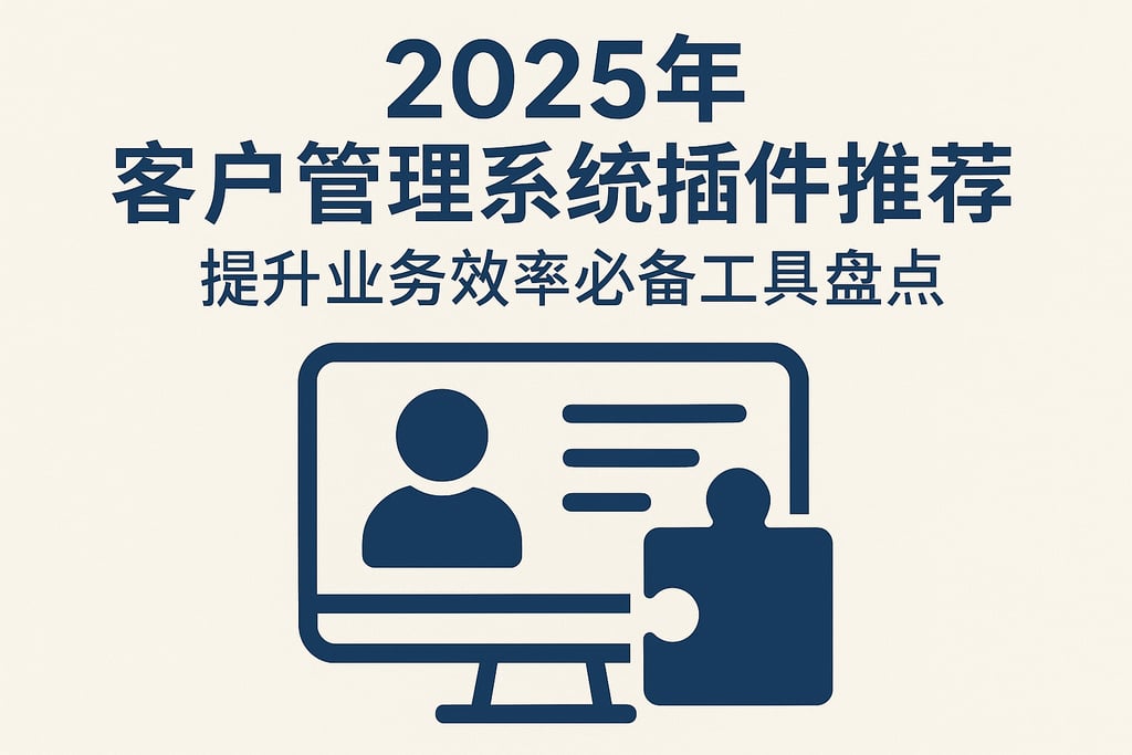 2025年客户管理系统插件推荐，提升业务效率必备工具盘点