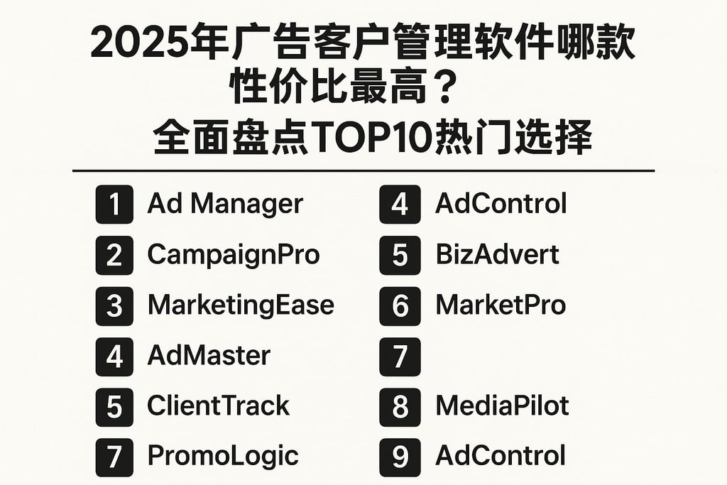 2025年广告客户管理软件哪款性价比最高？全面盘点TOP10热门选择