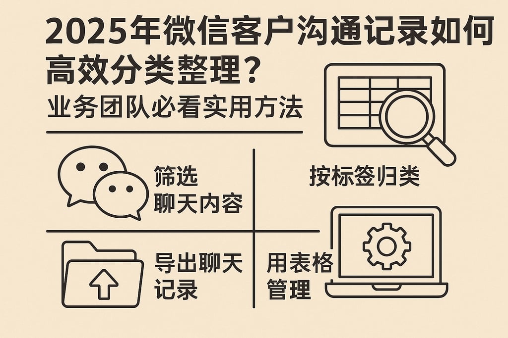 2025年微信客户沟通记录如何高效分类整理？业务团队必看实用方法