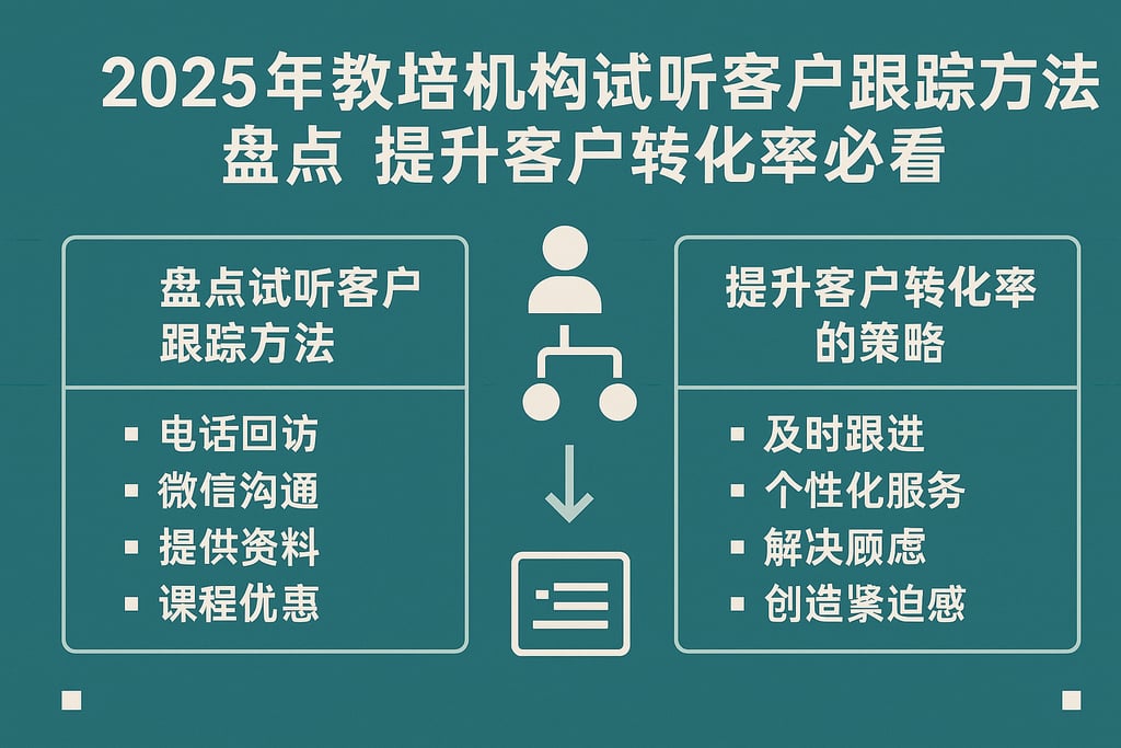 2025年教培机构试听客户跟踪方法盘点，提升客户转化率必看