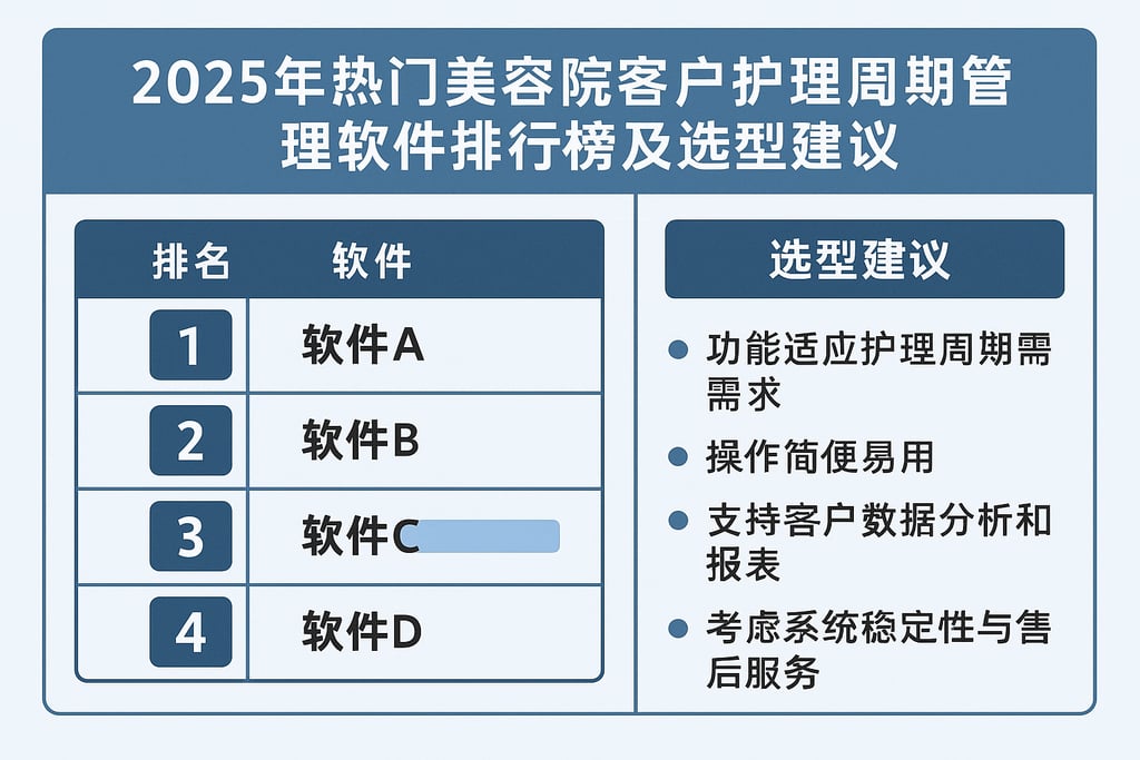2025年热门美容院客户护理周期管理软件排行榜及选型建议