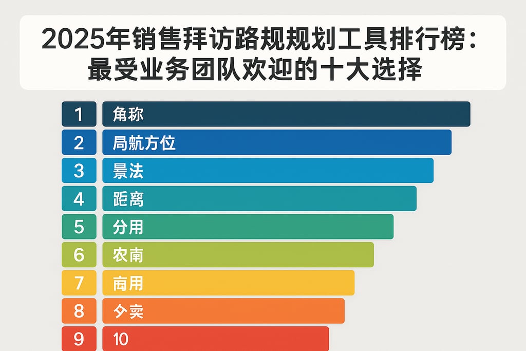 2025年销售拜访路线规划工具排行榜：最受业务团队欢迎的十大选择