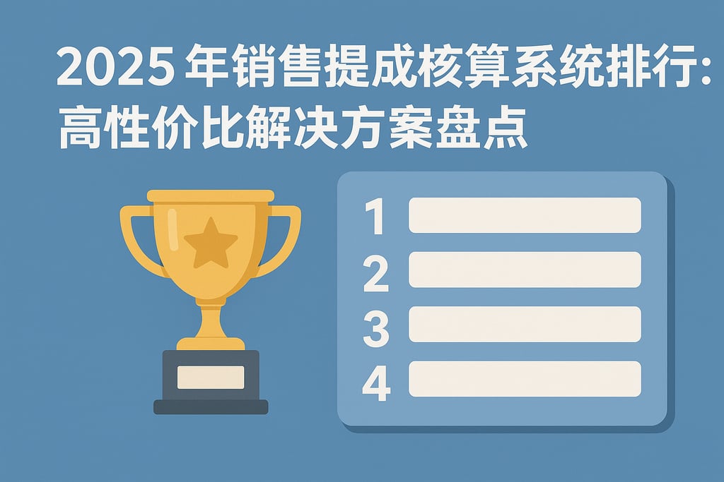 2025年销售提成核算系统排行榜：高性价比解决方案盘点