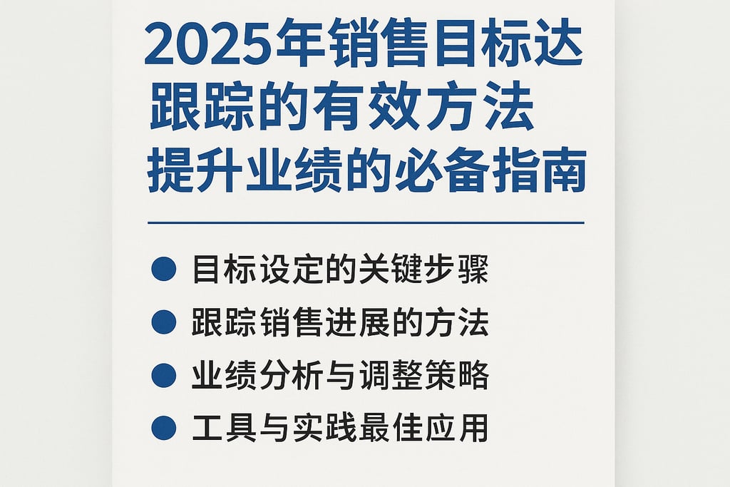 2025年销售目标达成跟踪的有效方法，提升业绩的必备指南