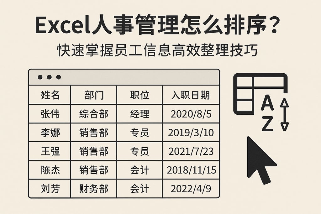 Excel人事管理怎么排序？快速掌握员工信息高效整理技巧
