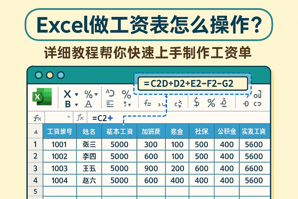 Excel做工资表怎么操作？详细教程帮你快速上手制作工资单