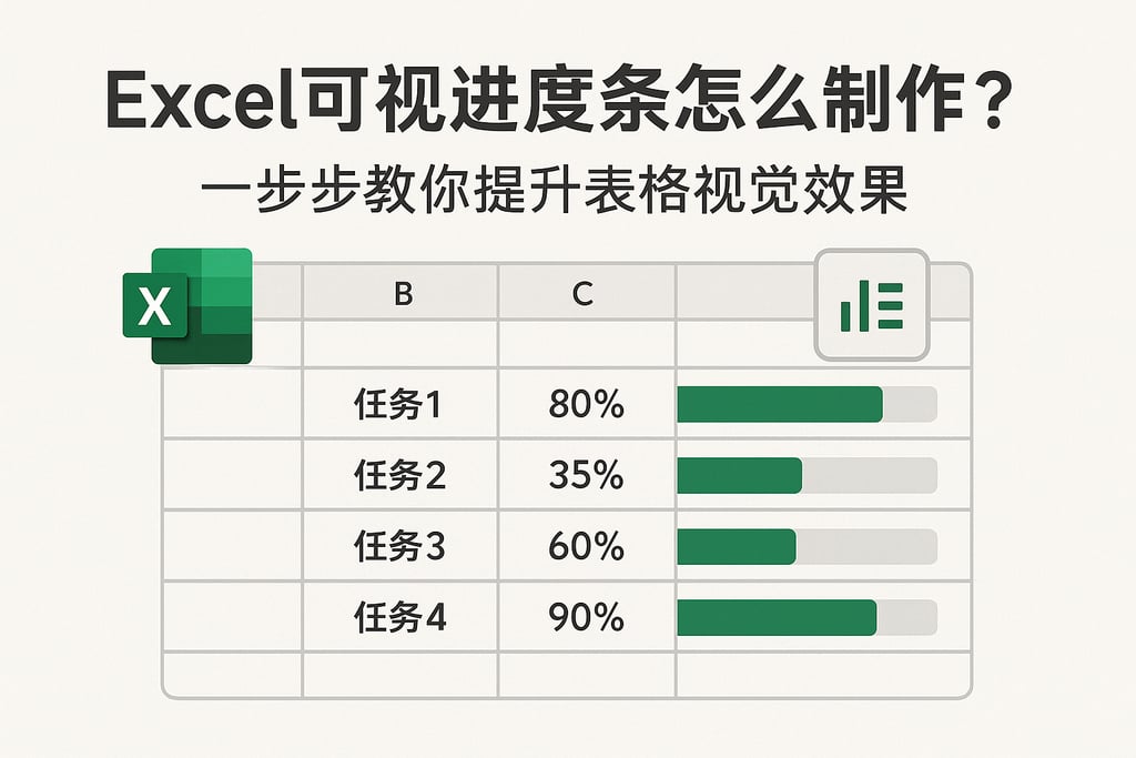 Excel可视进度条怎么制作？一步步教你提升表格视觉效果