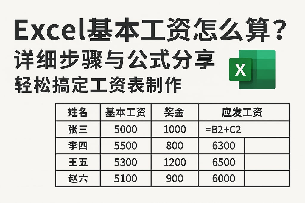 Excel基本工资怎么算？详细步骤与公式分享，轻松搞定工资表制作
