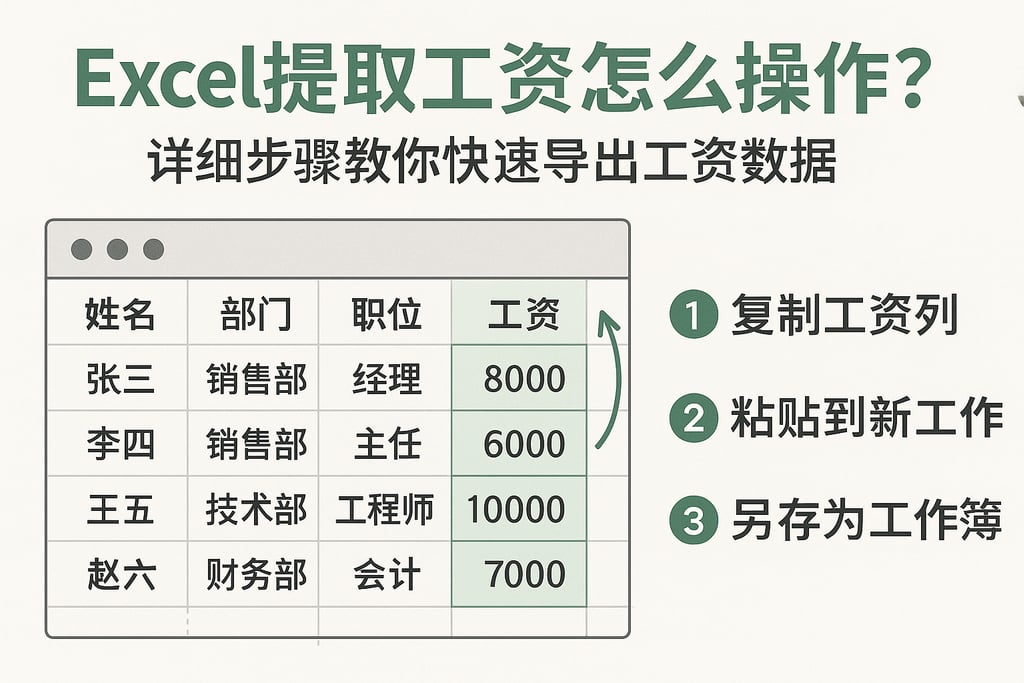 Excel提取工资怎么操作？详细步骤教你快速导出工资数据