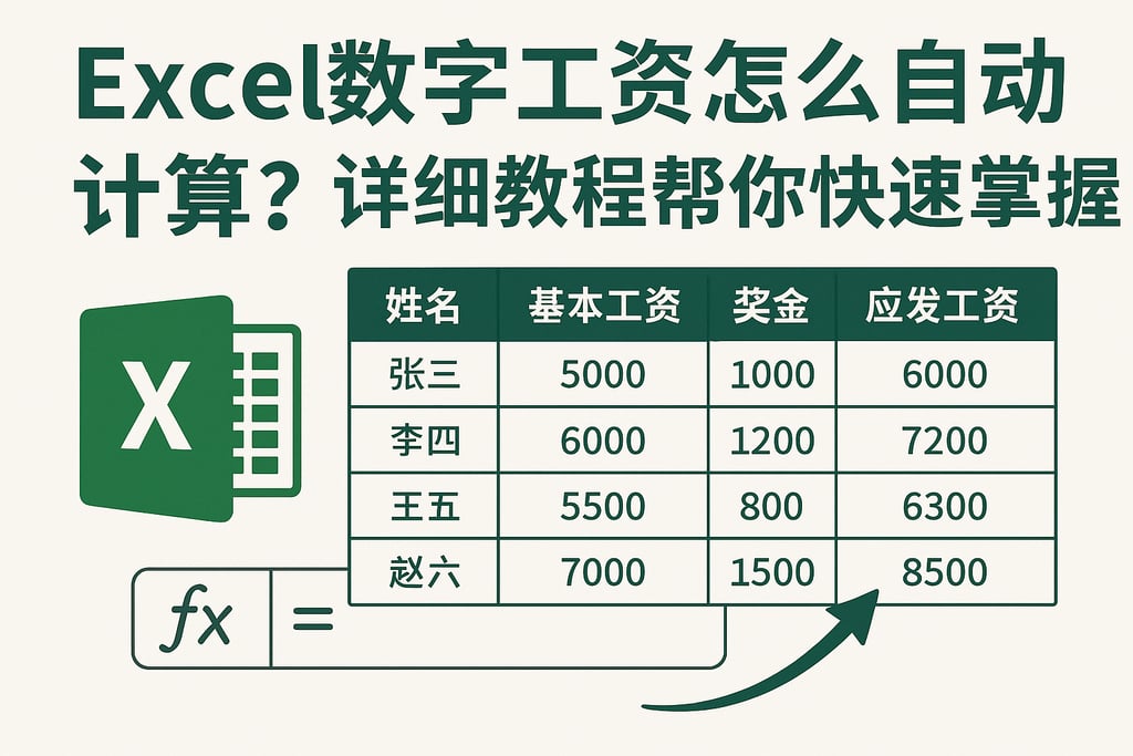 Excel数字工资怎么自动计算？详细教程帮你快速掌握