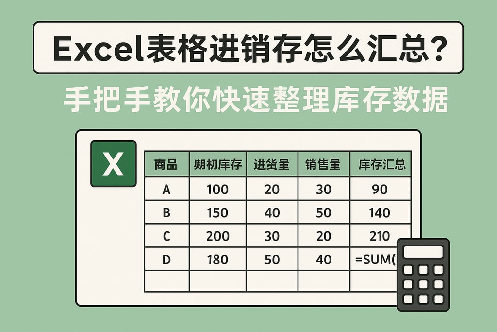 Excel表格进销存怎么汇总？手把手教你快速整理库存数据