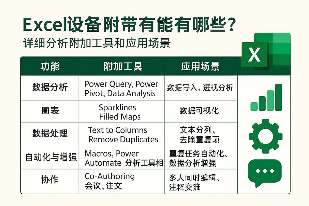 Excel设备附带功能有哪些？详细解析附加工具和应用场景