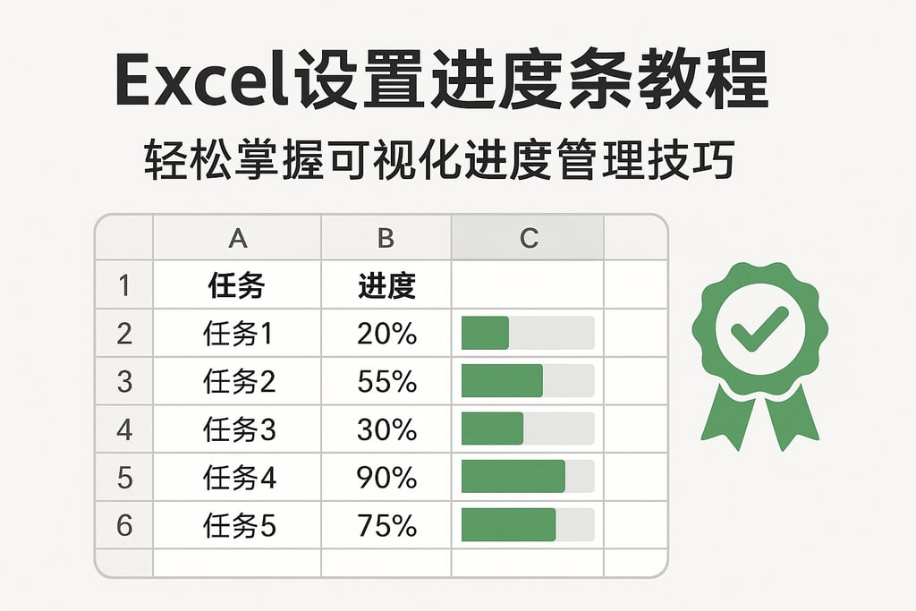 Excel设置进度条教程，轻松掌握可视化进度管理技巧
