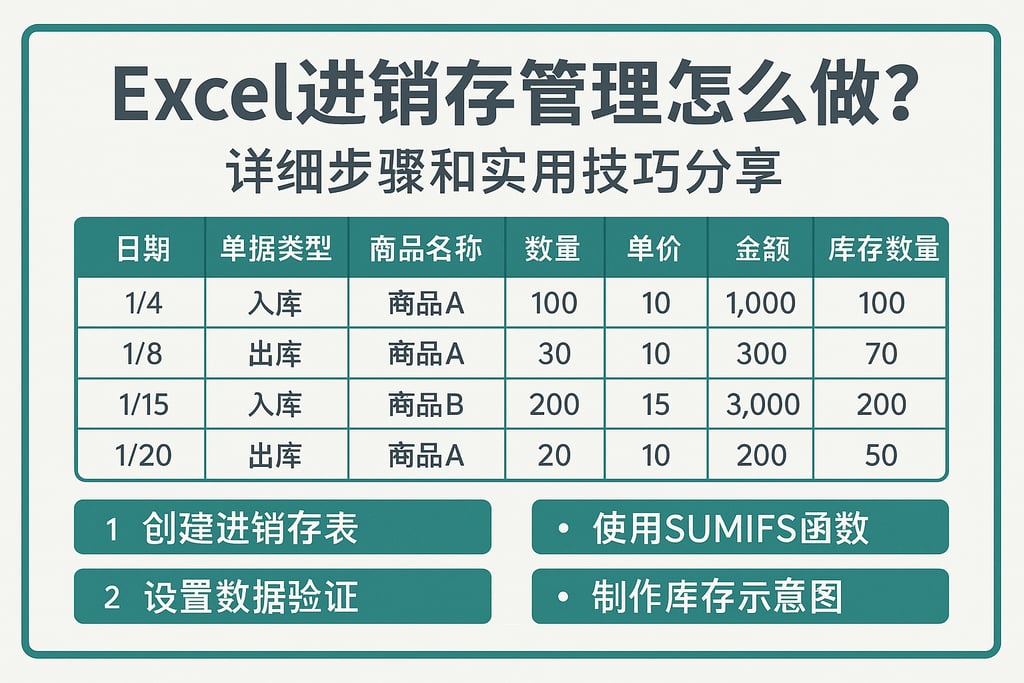 Excel进销存管理怎么做？详细步骤和实用技巧分享