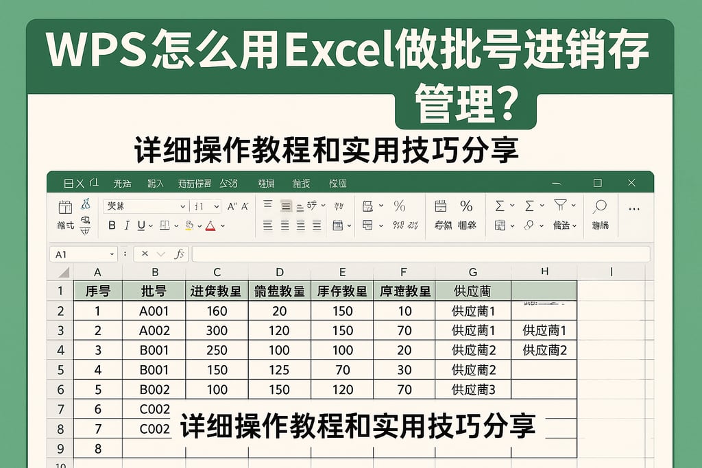 WPS怎么用Excel做批号进销存管理？详细操作教程和实用技巧分享