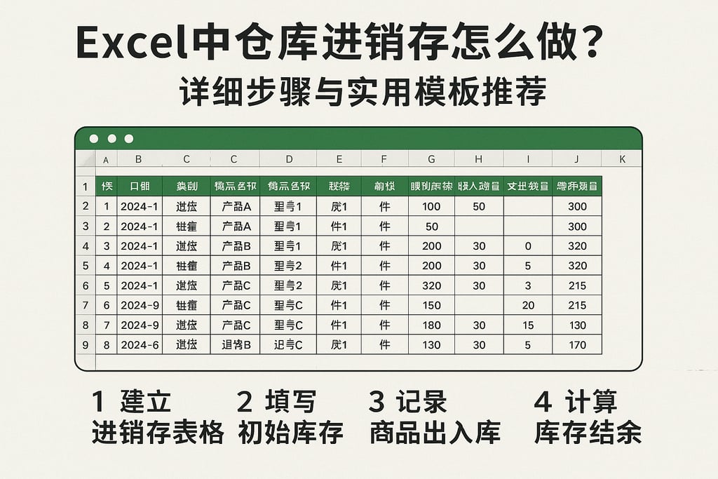 excel中仓库进销存怎么做？详细步骤与实用模板推荐