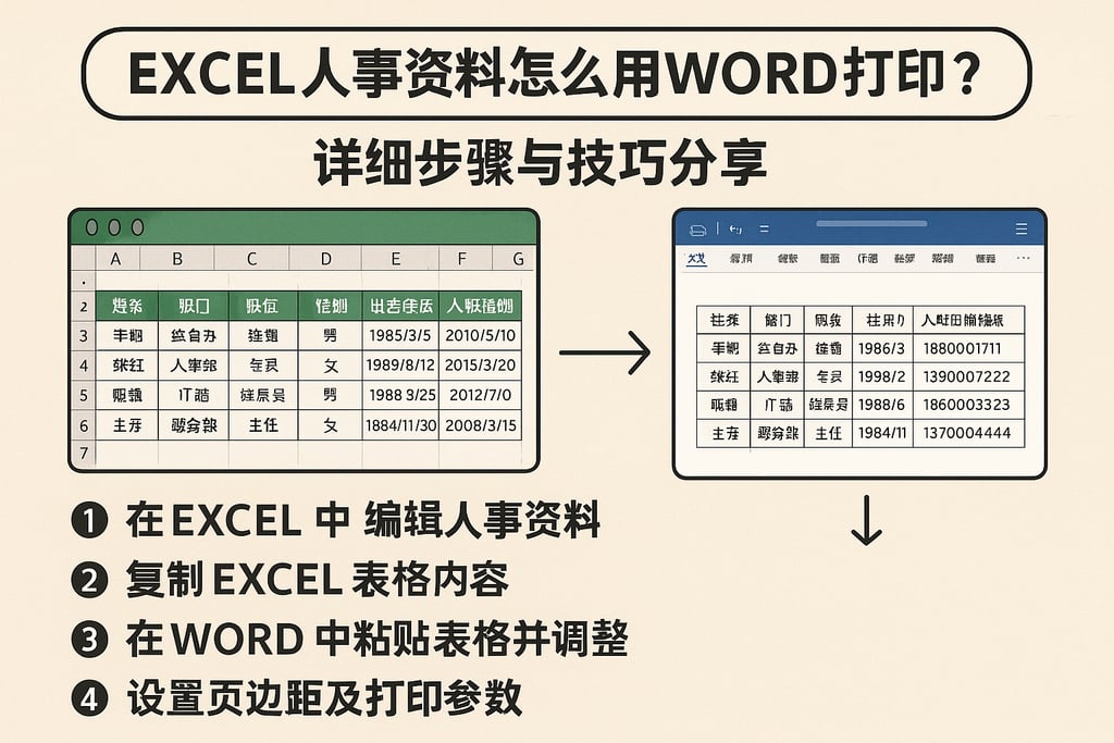 excel人事资料怎么用word打印？详细步骤与技巧分享