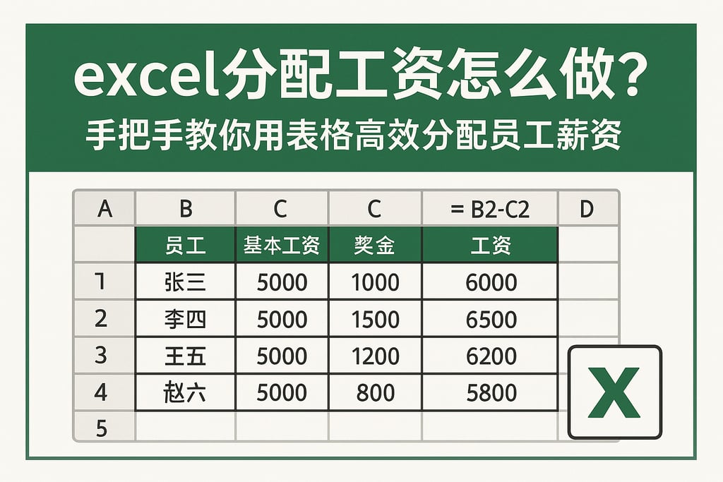 excel分配工资怎么做？手把手教你用表格高效分配员工薪资