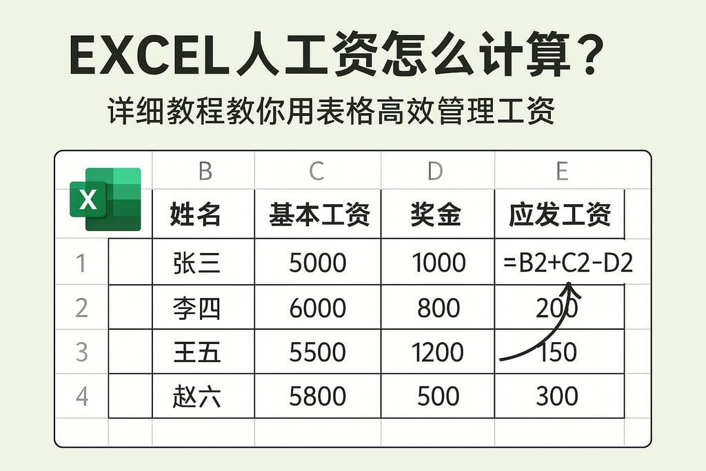 excel员工资怎么计算？详细教程教你用表格高效管理工资