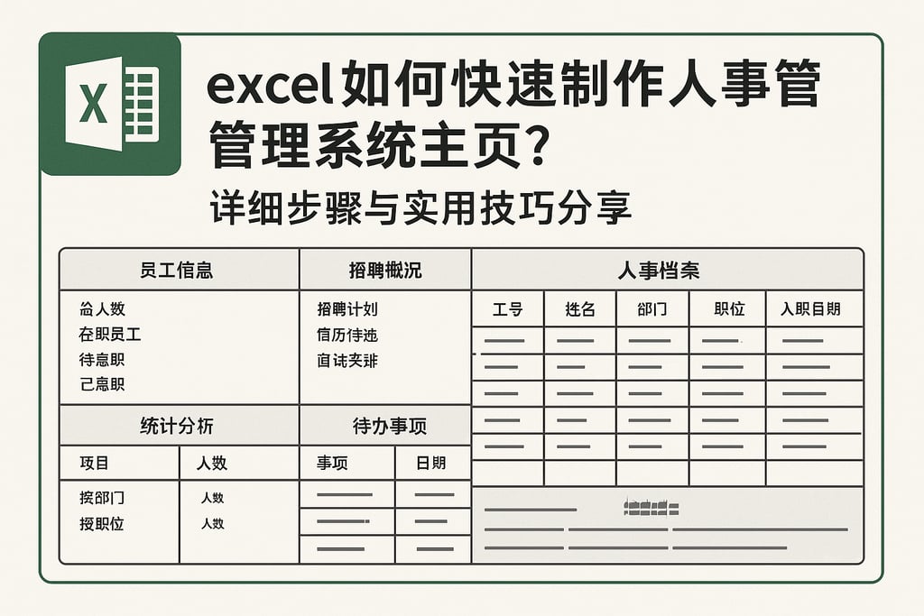excel如何快速制作人事管理系统主页？详细步骤与实用技巧分享