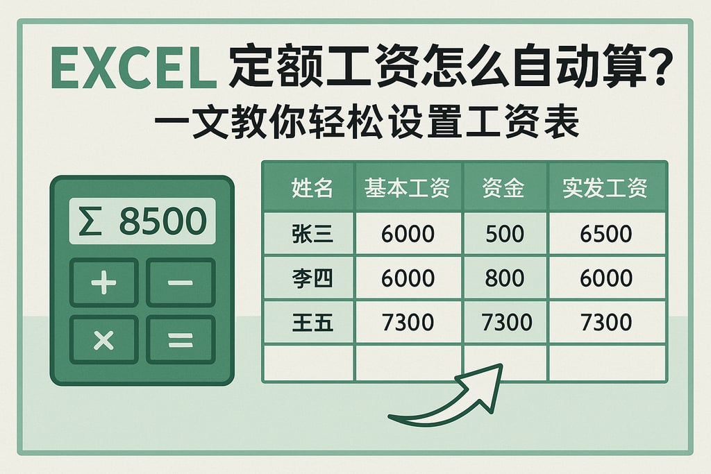 excel定额工资怎么自动计算？一文教你轻松设置工资表