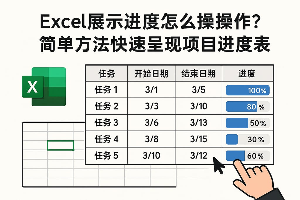 excel展示进度怎么操作？简单方法快速呈现项目进度表