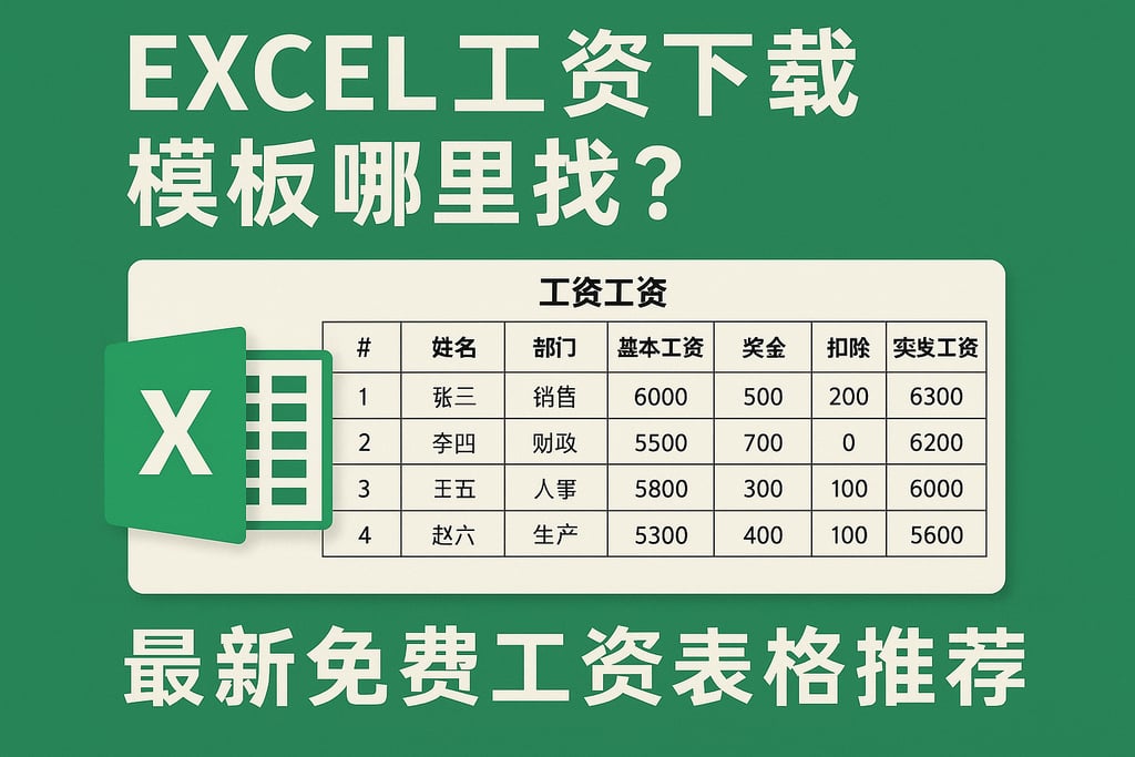 excel工资下载模板哪里找？最新免费工资表格推荐
