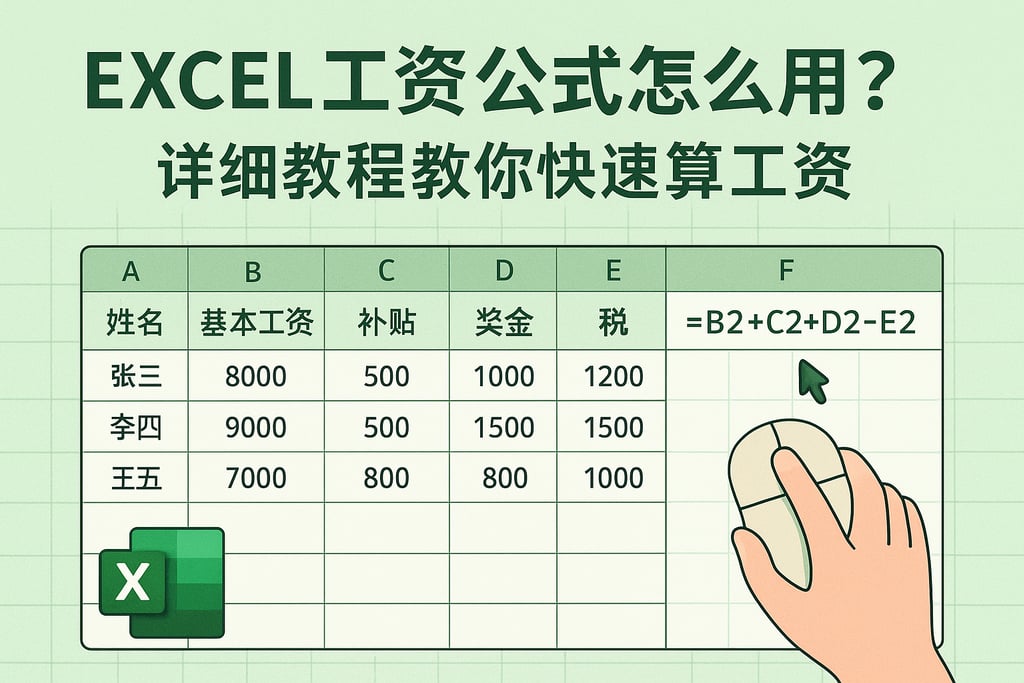 excel工资公式怎么用？详细教程教你快速算工资