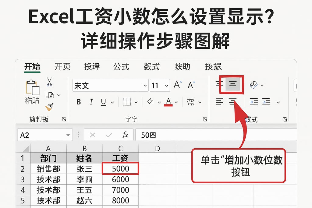 excel工资小数怎么设置显示？详细操作步骤图解