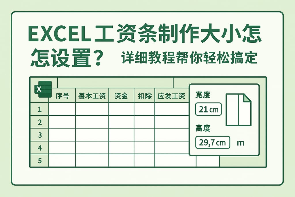 excel工资条制作大小怎么设置？详细教程帮你轻松搞定