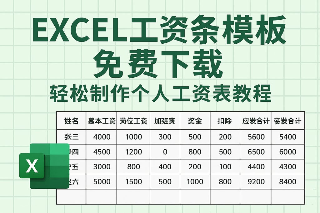 excel工资条模板免费下载，轻松制作个人工资表教程