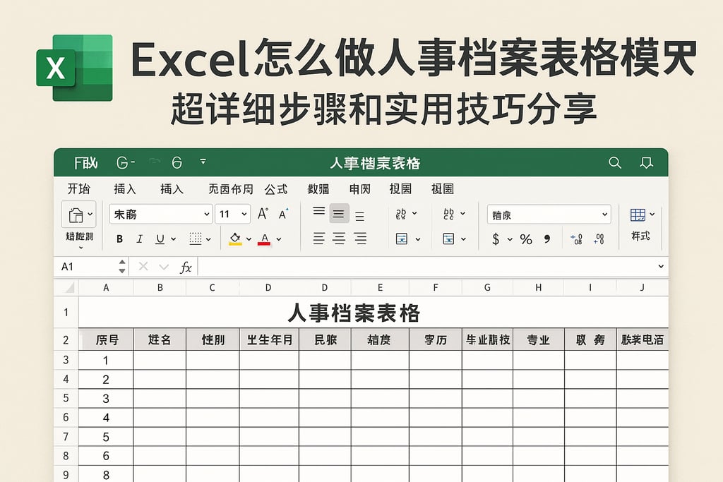 excel怎么做人事档案表格模板？超详细步骤和实用技巧分享