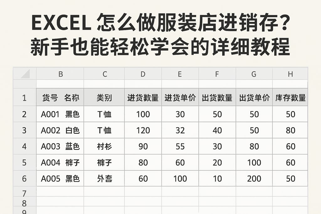 excel怎么做服装店进销存？新手也能轻松学会的详细教程