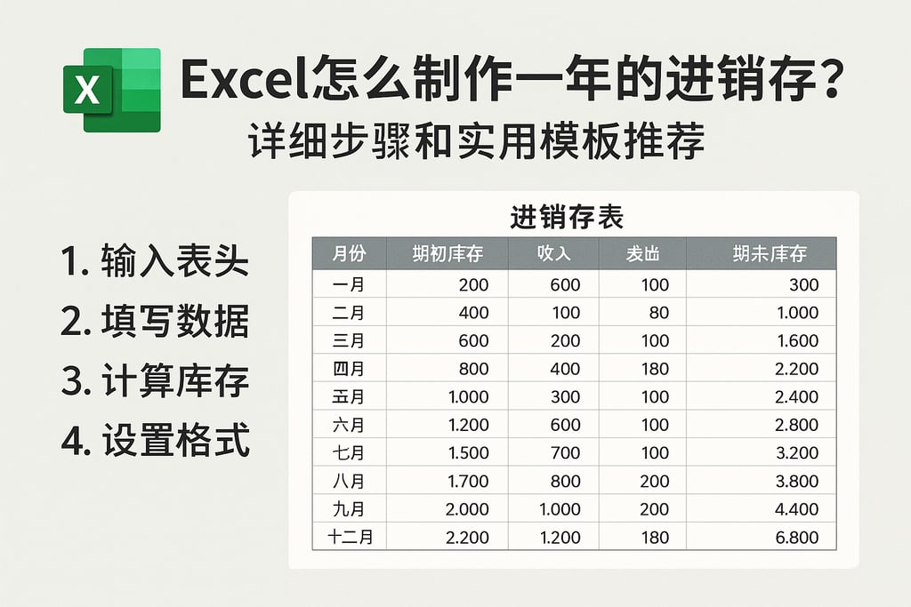 excel怎么制作一年的进销存？详细步骤和实用模板推荐
