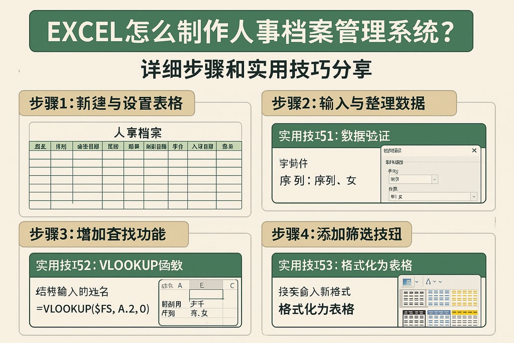 excel怎么制作人事档案管理系统？详细步骤和实用技巧分享