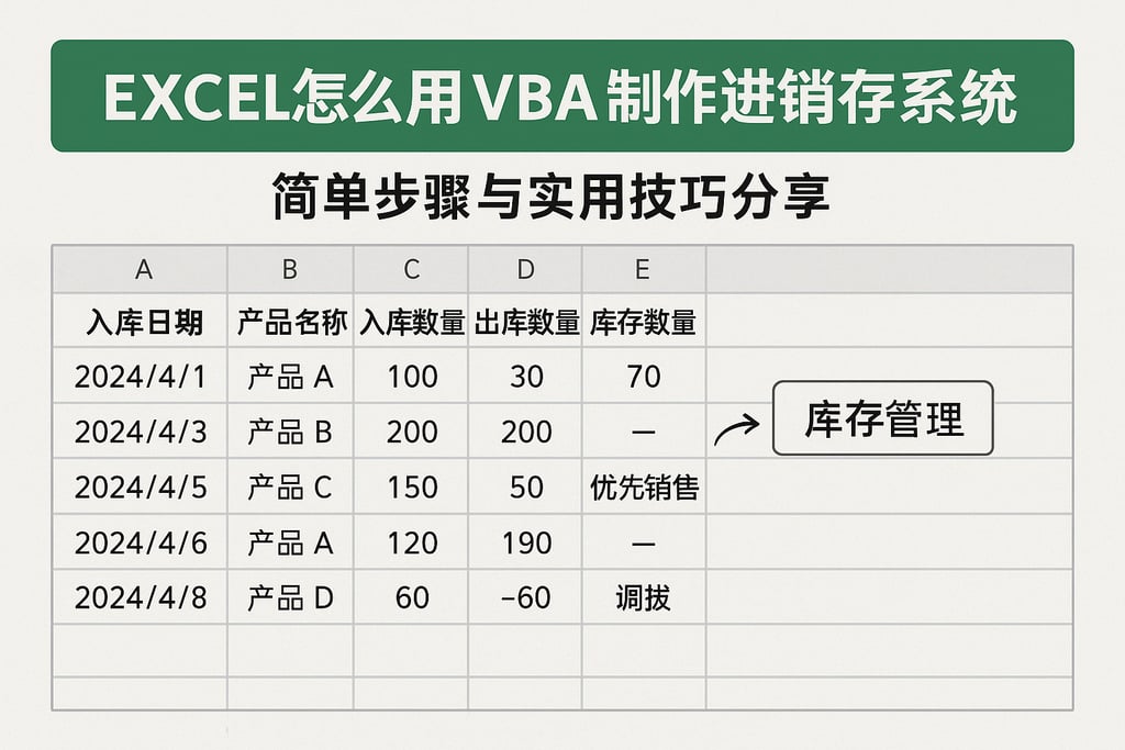 excel怎么用vba制作进销存系统，简单步骤与实用技巧分享