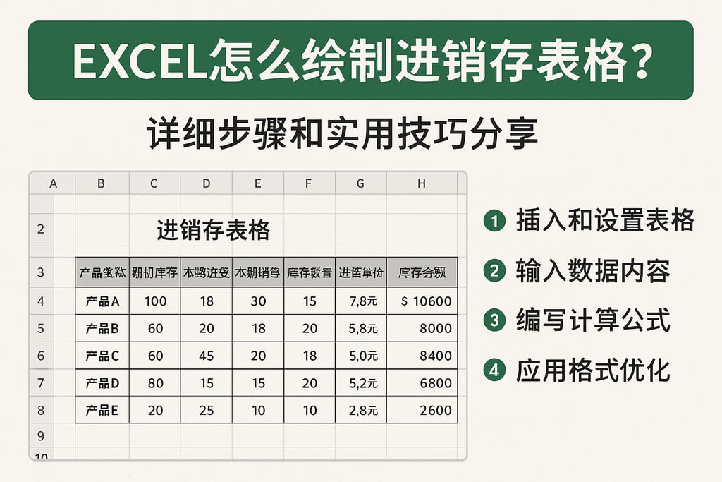 excel怎么绘制进销存表格？详细步骤和实用技巧分享