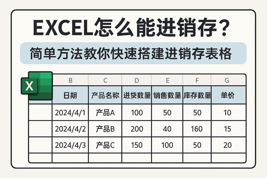 excel怎么能进销存？简单方法教你快速搭建进销存表格