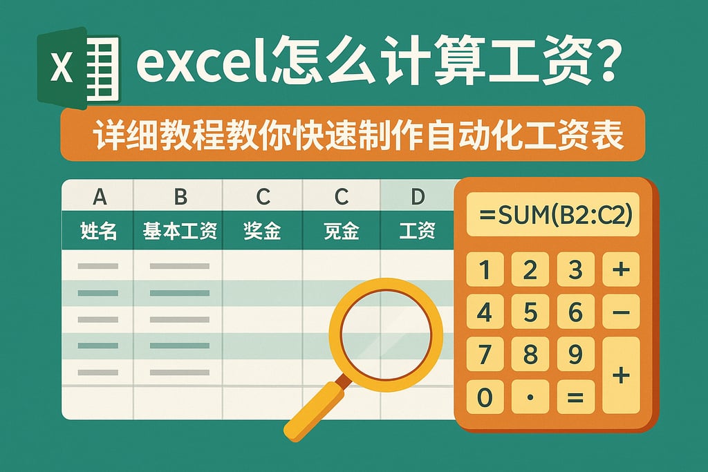 excel怎么计算工资？详细教程教你快速制作自动化工资表