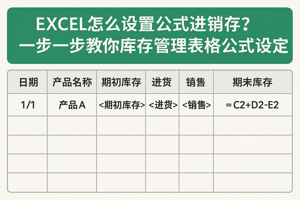 excel怎么设置公式进销存？一步一步教你库存管理表格公式设置方法
