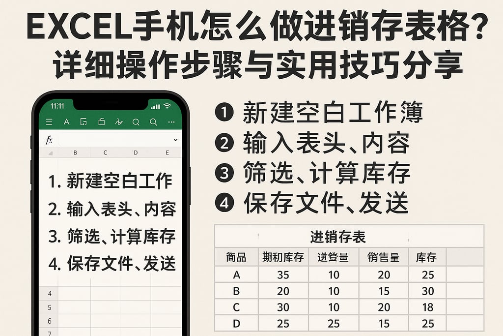 excel手机怎么做进销存表格？详细操作步骤与实用技巧分享