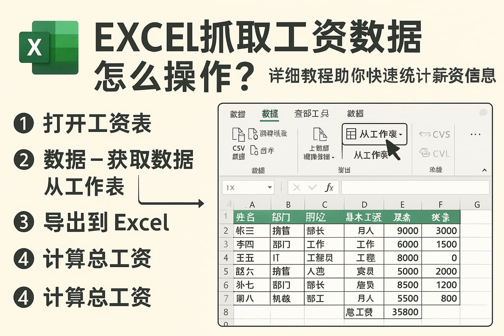 excel抓取工资数据怎么操作？详细教程助你快速统计薪资信息