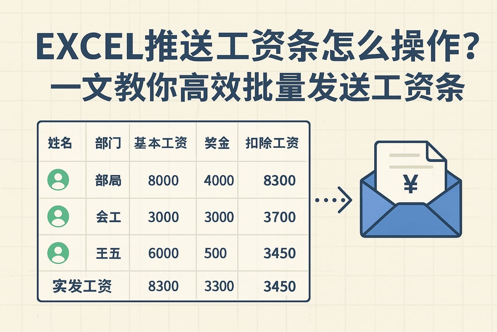 excel推送工资条怎么操作？一文教你高效批量发送工资条